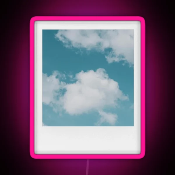 Aesthetic Cloud Polariod RGB Neon Sign