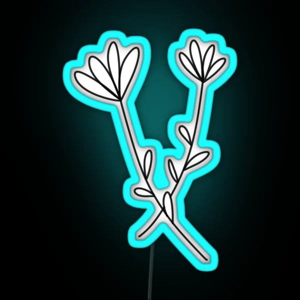 Aesthetic Minimal Flower Led RGB Neon Sign