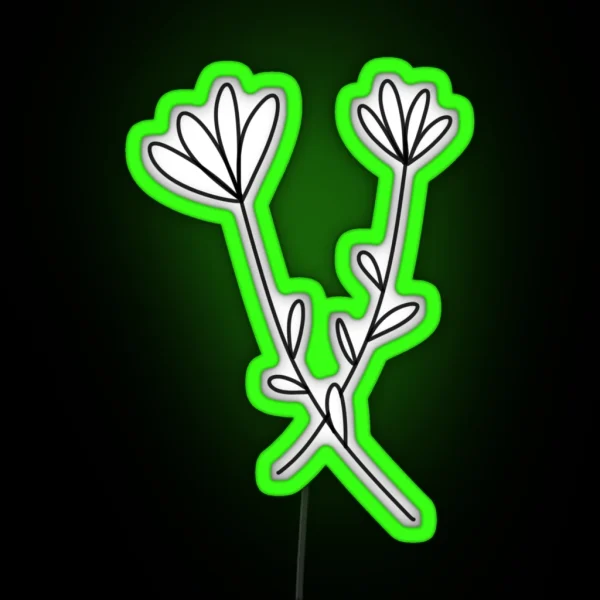 Aesthetic Minimal Flower Led RGB Neon Sign