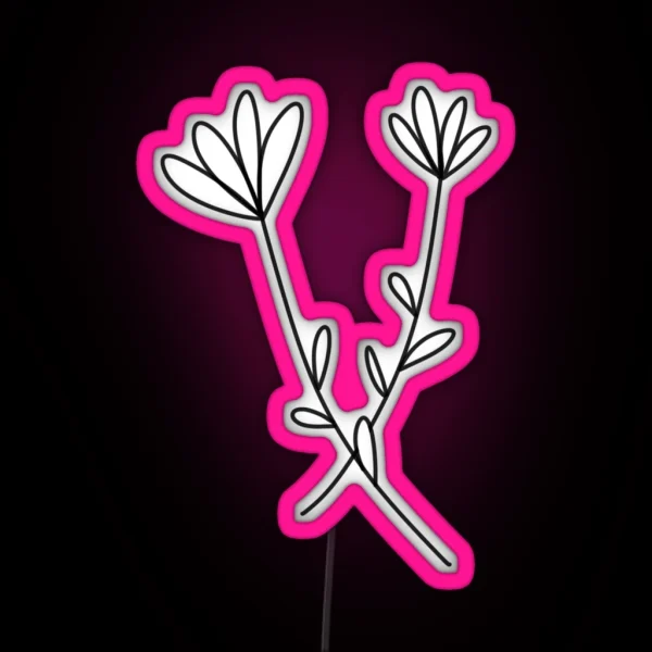 Aesthetic Minimal Flower Led RGB Neon Sign
