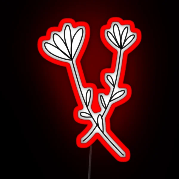 Aesthetic Minimal Flower Led RGB Neon Sign