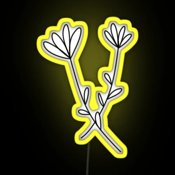Aesthetic Minimal Flower Led RGB Neon Sign