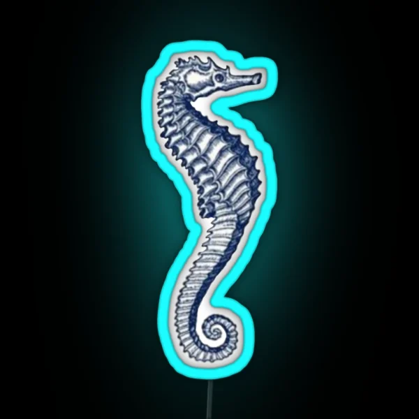 Aesthetic Seahorse RGB Neon Sign