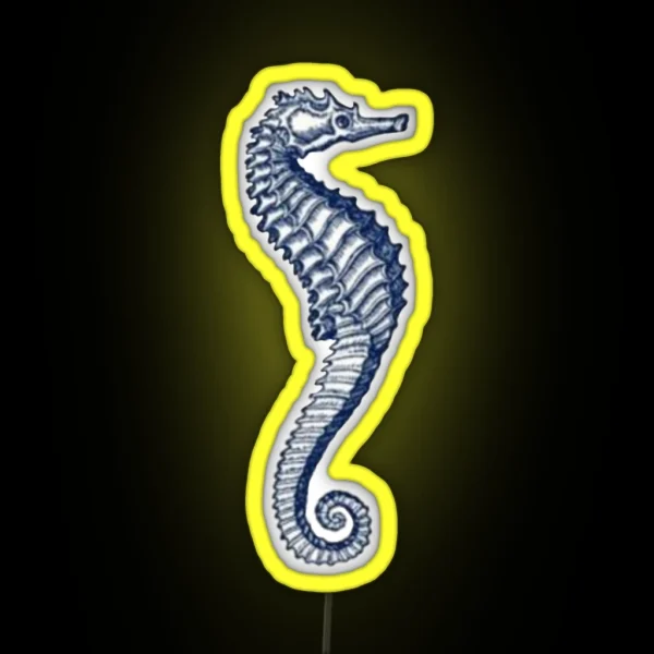 Aesthetic Seahorse RGB Neon Sign