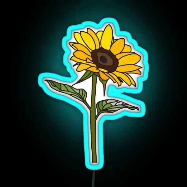 Aesthetic Sunflower RGB Neon Sign