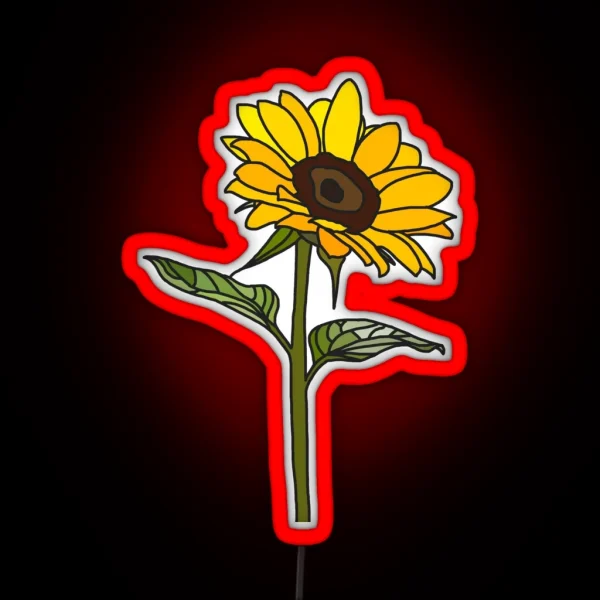 Aesthetic Sunflower RGB Neon Sign