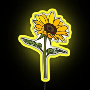 Aesthetic Sunflower RGB Neon Sign