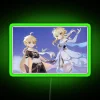 Aether and Lumine Inspired Genshin Impact RGB Neon Light Sign