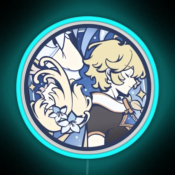 Aether And Lumine Travelers From Genshin RGB Neon Sign