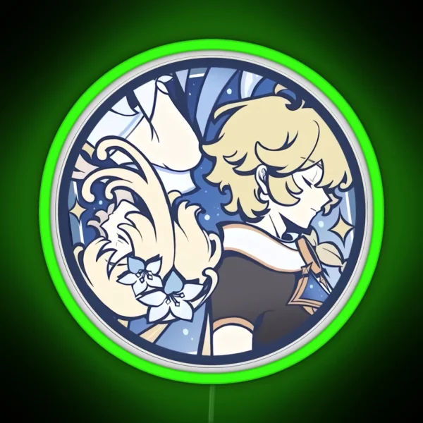 Aether And Lumine Travelers From Genshin RGB Neon Sign