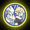 Genshin Impact inspired vibrant Aether and Lumine themed LED neon signs
