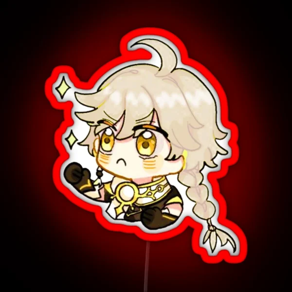 Aether Chibi Funny Anime Game RGB Neon Sign