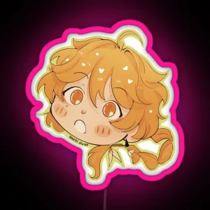 Aether Chibi Genshin Impact RGB Neon Sign