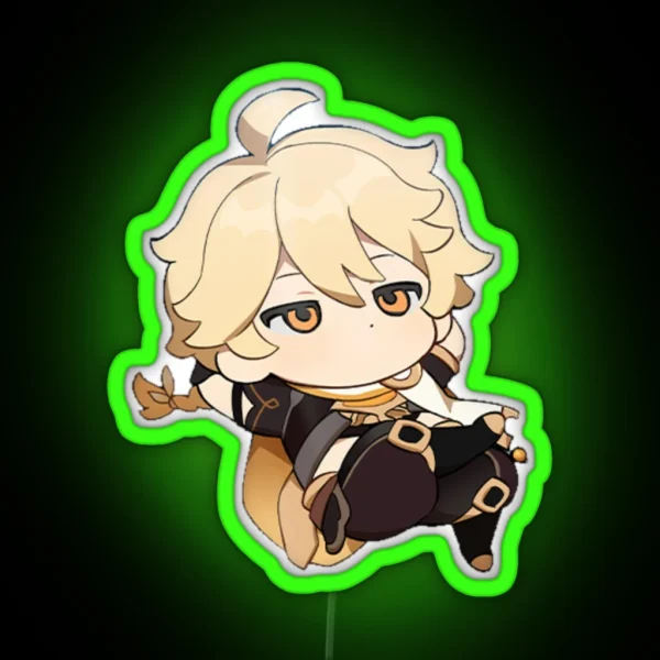 Aether Genshin Impact Chibi RGB Neon Sign