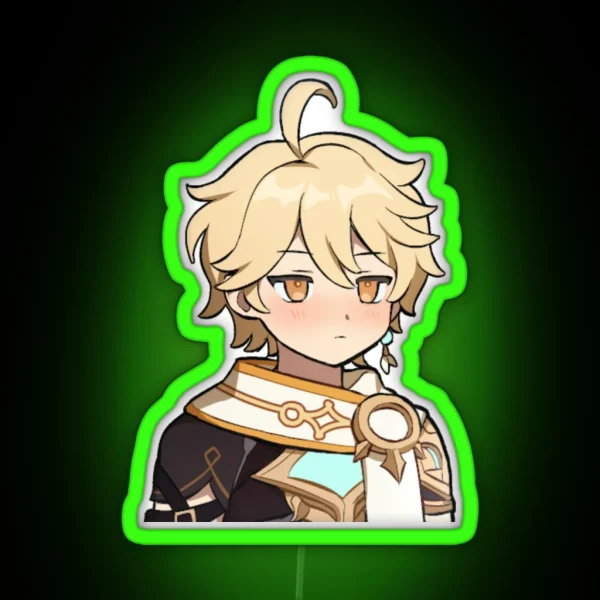 Aether Genshin Impact Chibi RGB Neon Sign