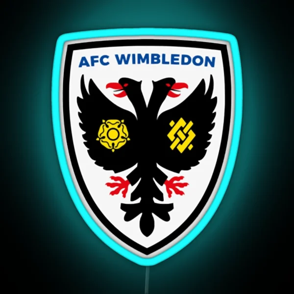 AFC Wimbledon Logo With Pinstripes RGB Neon Sign