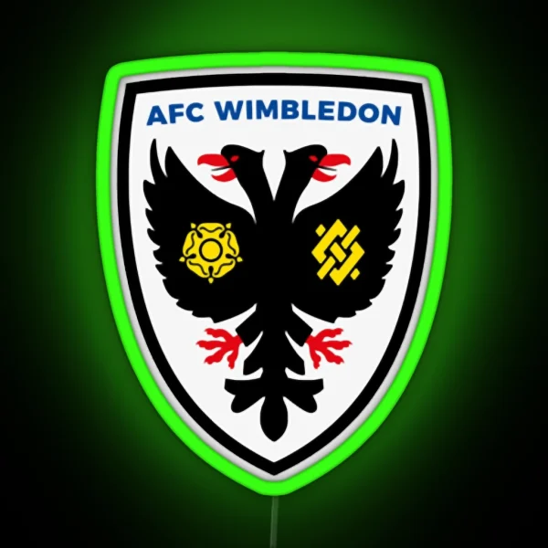 AFC Wimbledon Logo With Pinstripes RGB Neon Sign