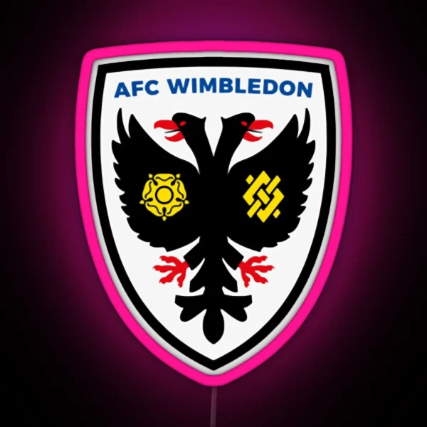 AFC Wimbledon Logo With Pinstripes RGB Neon Sign