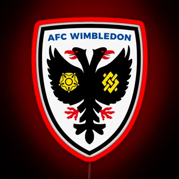 AFC Wimbledon Logo With Pinstripes RGB Neon Sign