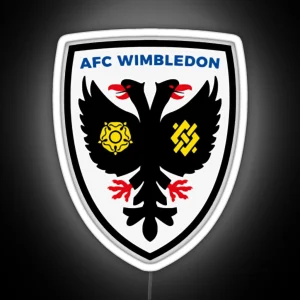AFC Wimbledon Logo With Pinstripes RGB Neon Sign