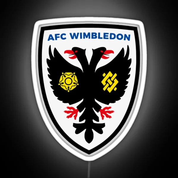 AFC Wimbledon Logo With Pinstripes RGB Neon Sign