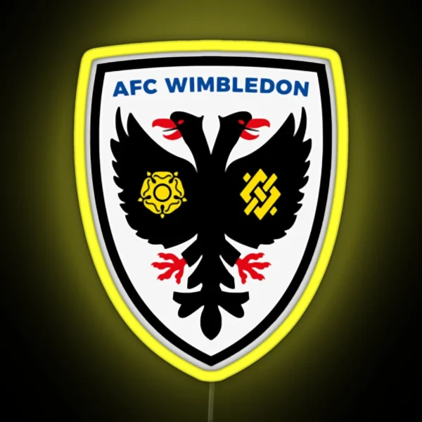 AFC Wimbledon Logo With Pinstripes RGB Neon Sign