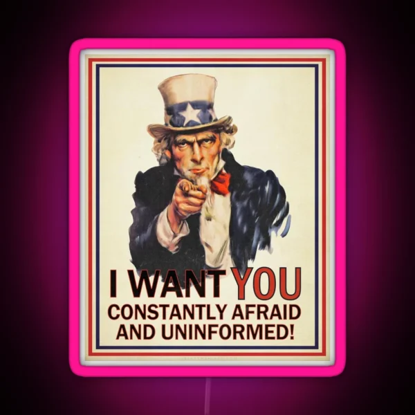 Afraid And Uniformed RGB Neon Sign