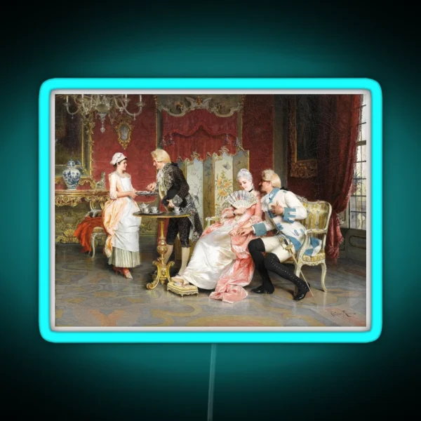 Afternoon Tea 19th Century Arturo Ricci RGB Neon Sign