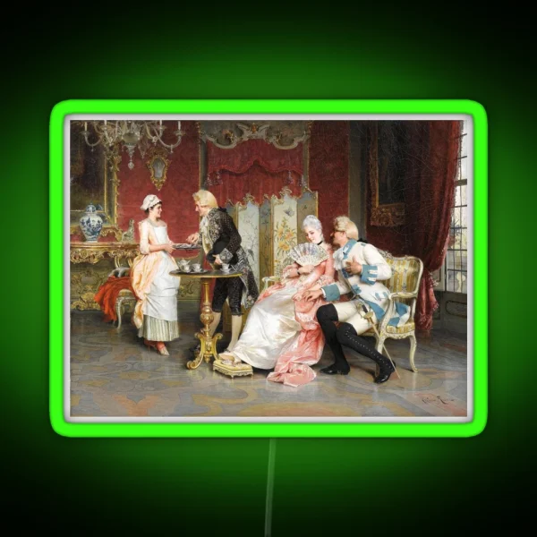 Afternoon Tea 19th Century Arturo Ricci RGB Neon Sign