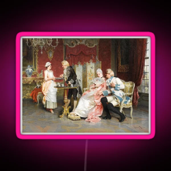 Afternoon Tea 19th Century Arturo Ricci RGB Neon Sign