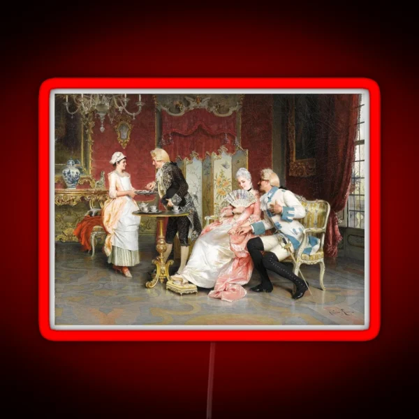 Afternoon Tea 19th Century Arturo Ricci RGB Neon Sign