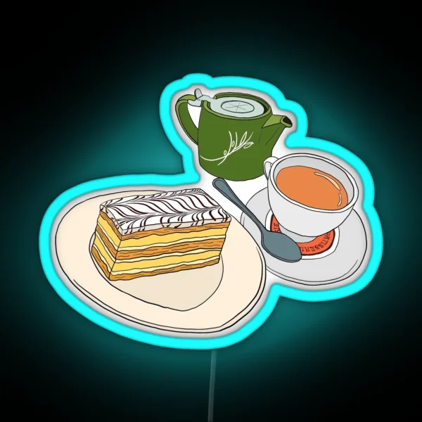 Afternoon Tea And Cake RGB Neon Sign