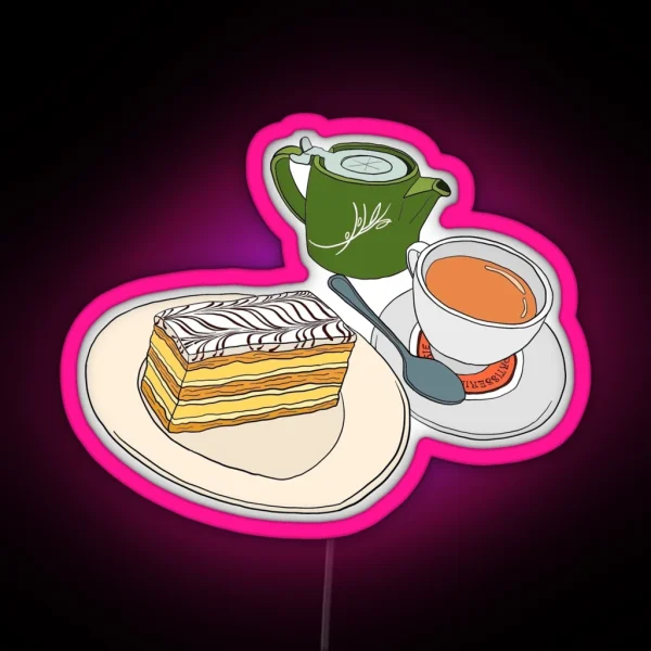 Afternoon Tea And Cake RGB Neon Sign