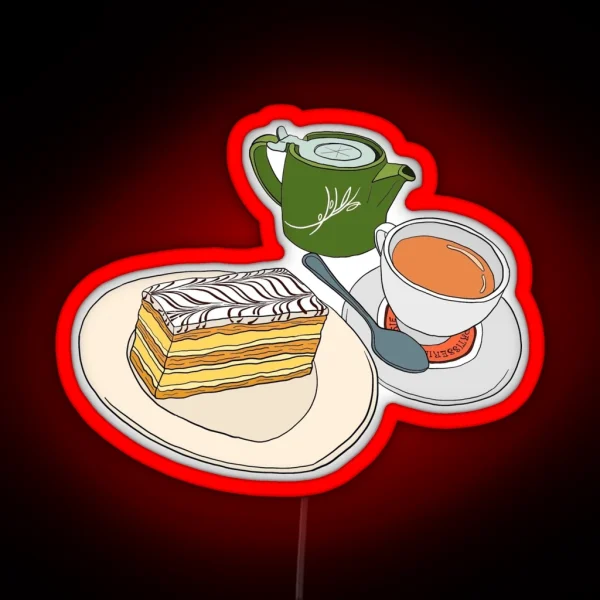Afternoon Tea And Cake RGB Neon Sign