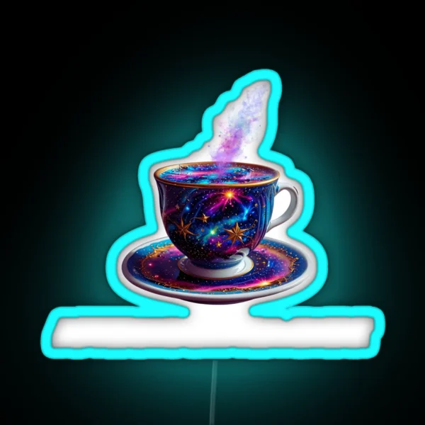 AFTERNOON TEA Led Cosmic Tea Lovers Men Women RGB Neon Sign