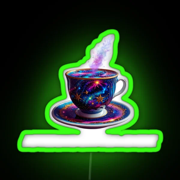 AFTERNOON TEA Led Cosmic Tea Lovers Men Women RGB Neon Sign