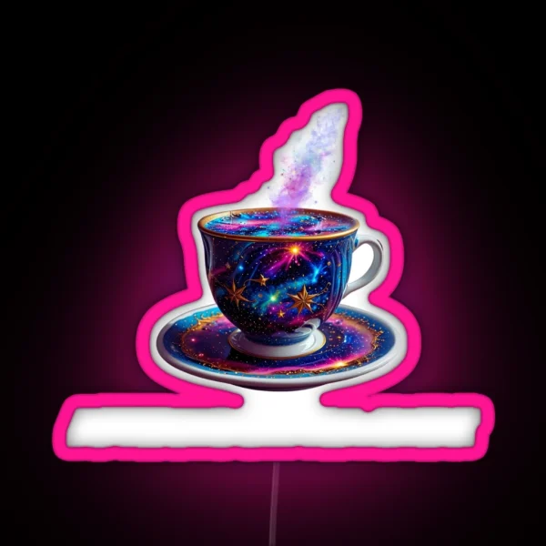 AFTERNOON TEA Led Cosmic Tea Lovers Men Women RGB Neon Sign