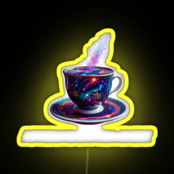 AFTERNOON TEA Led Cosmic Tea Lovers Men Women RGB Neon Sign