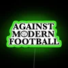 Modern sports themed home decoration with vibrant RGB neon lighting.