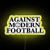 Vibrant against modern football stadium backdrop with colorful RGB glow