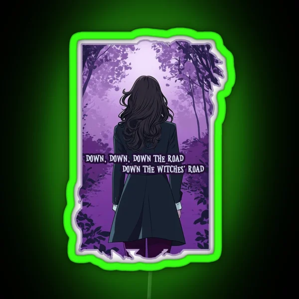 Agatha All Along Down The Witches Road RGB Neon Sign