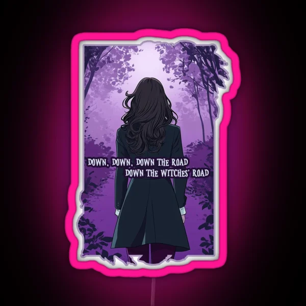 Agatha All Along Down The Witches Road RGB Neon Sign