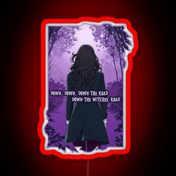 Agatha All Along Down The Witches Road RGB Neon Sign