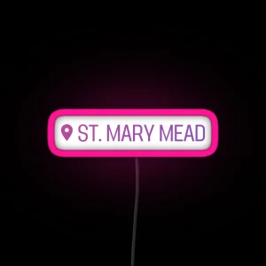 Agatha Christie Location St Mary Mead RGB Neon Sign