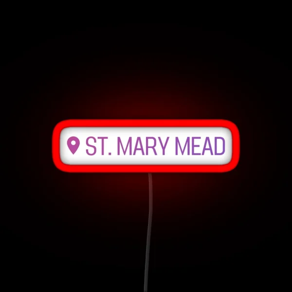 Agatha Christie Location St Mary Mead RGB Neon Sign