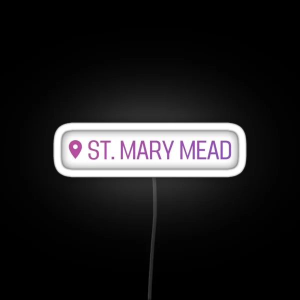 Agatha Christie Location St Mary Mead RGB Neon Sign