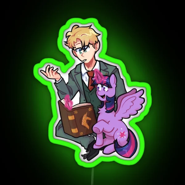 Agent Twilight And Twilight Sparkle RGB Neon Sign