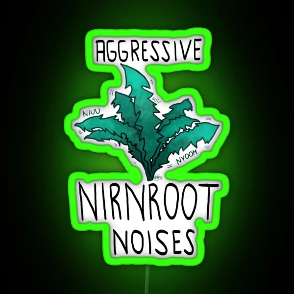Aggressive Nirnroot Noises RGB Neon Sign