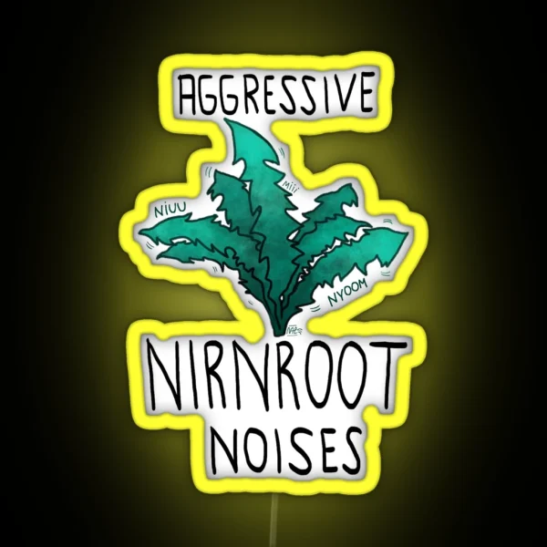 Aggressive Nirnroot Noises RGB Neon Sign