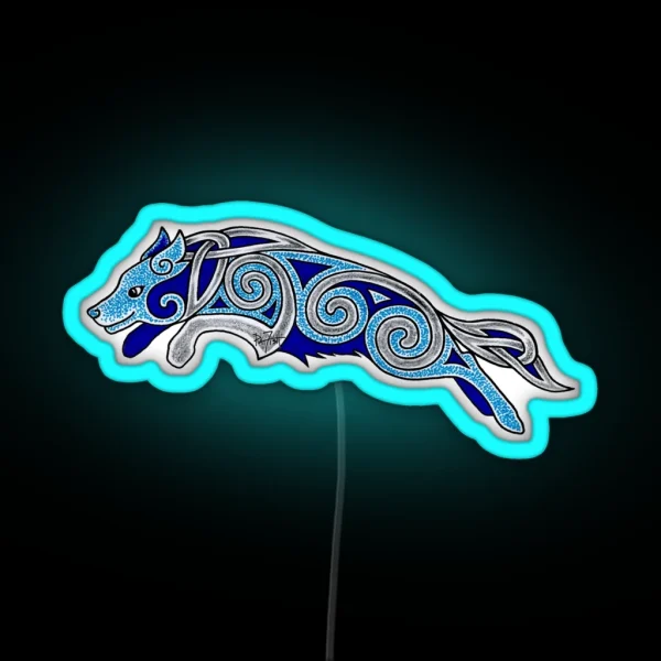 Agility Border Collie Happy Celtic Dog RGB Neon Sign